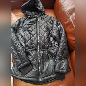 Michael Kors Cinched Waist Adjustable Puffer Jacket New L LARGE